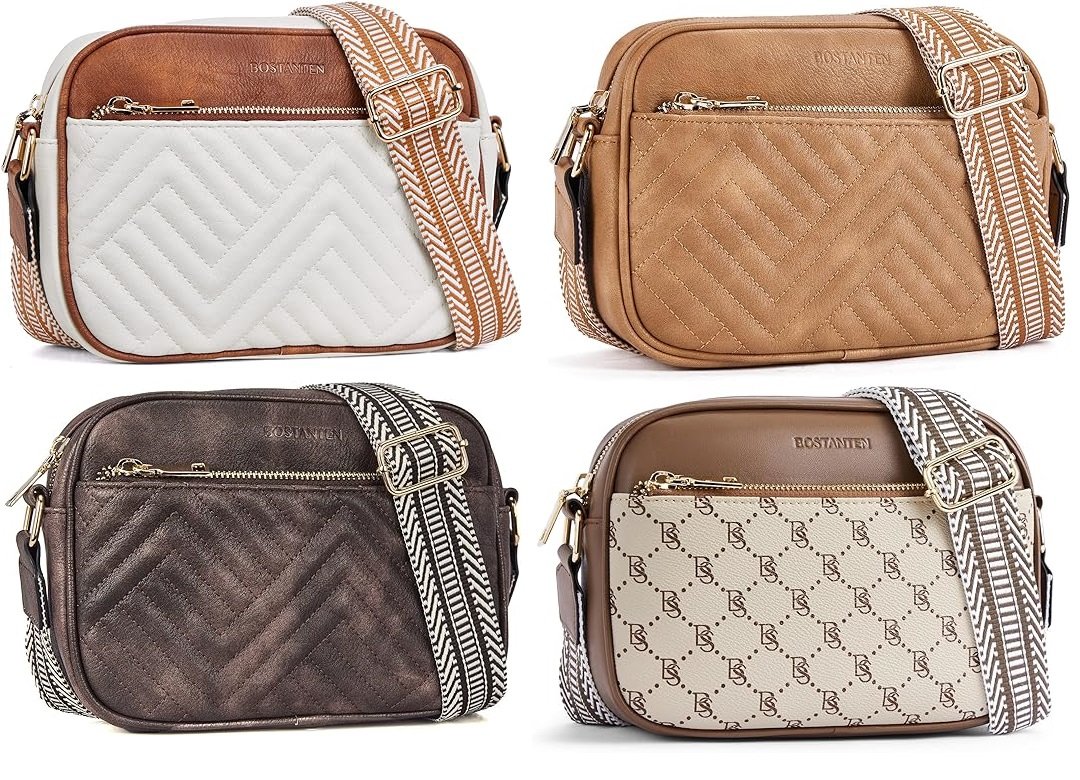 BOSTANTEN Quilted Crossbody Bag