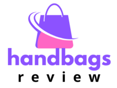 handbags review logo pink